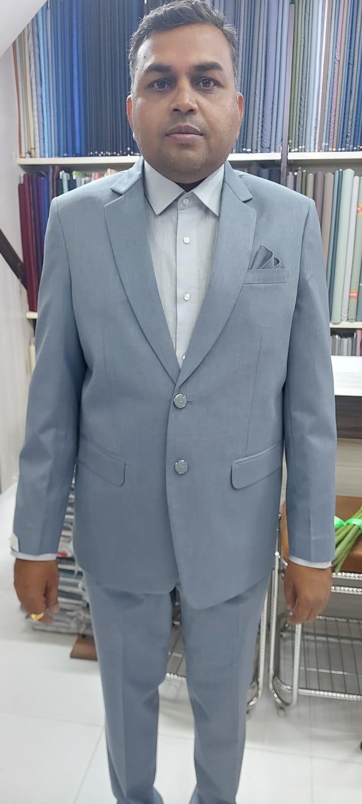 Steel Blue 2-Piece Suit – New Alap Ahmedabad