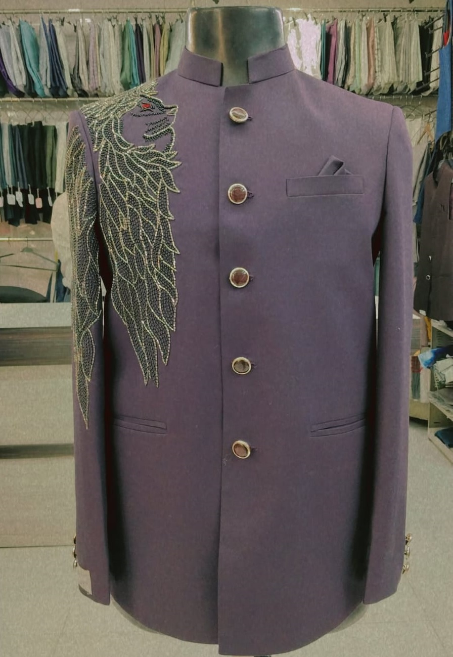 Royal Purple Embroidered Jodhpuri Suit – New Alap Ahmedabad